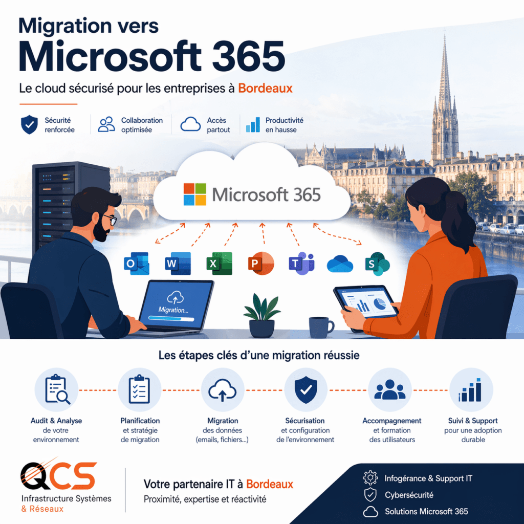 Migrer vers Microsoft 365 pour les entreprises à Bordeaux