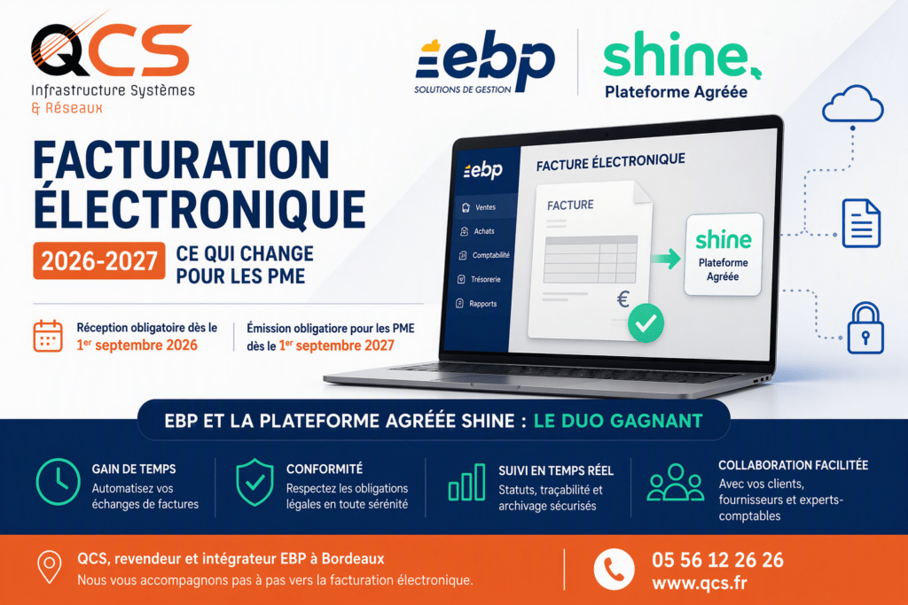 Facturation électronique 2026 : Comment préparer votre entreprise avec EBP et la Plateforme Agréée Shine ?